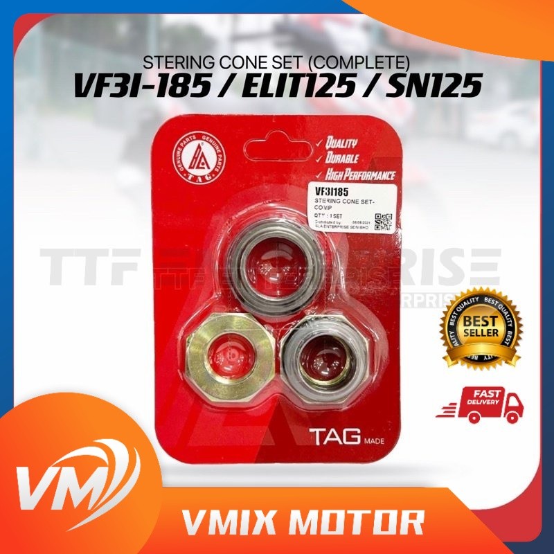 VF3I 185 / ELIT125 / SN125 STERING CONE SET (COMPLETE) SYM VF3I185 MODENAS ELIT 125 SN 125 STEERING 