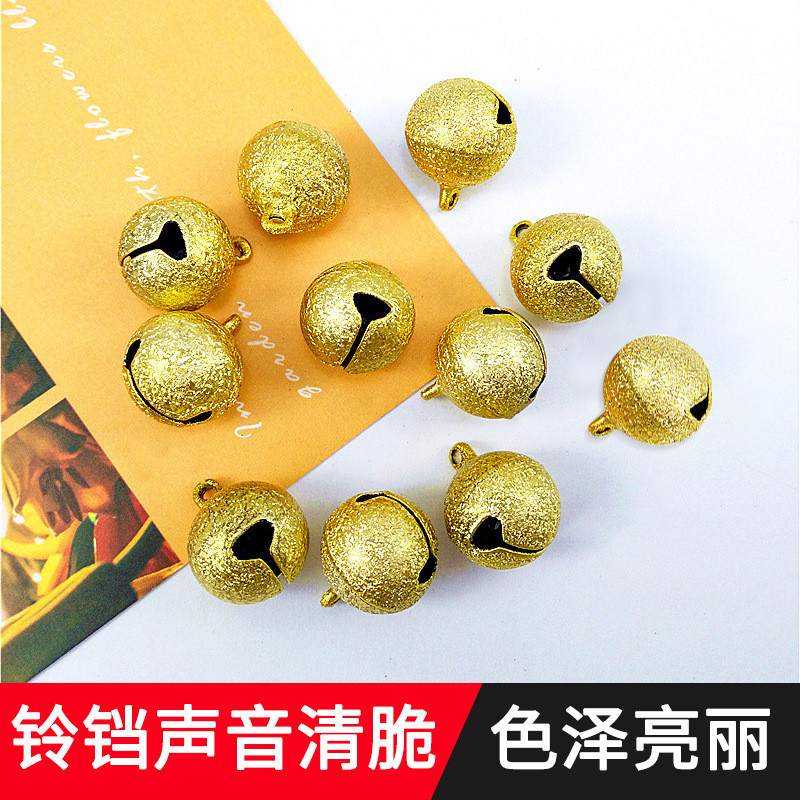 Golden Frosted Bell Handmade diy สัตว์เลี้ยงคริสต์มาสระฆังขนาดเล็กการ์ตูน Lucky Cat จี้อุปกรณ์เสริมเครื่องประดับวัสดุ