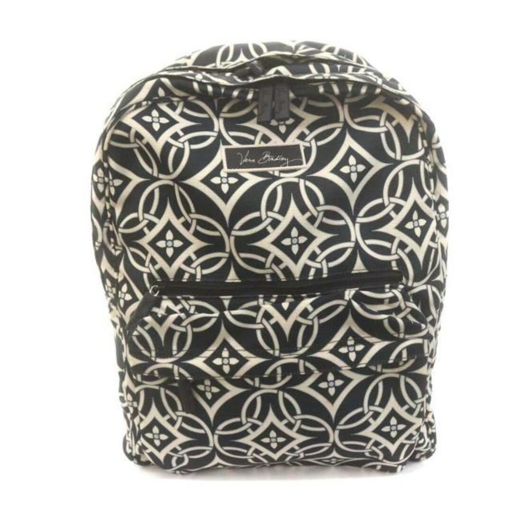 Vera Bradley Rucksack Backpack Floral All Over Pattern Black Ivory Direct from Japan มือสอง
