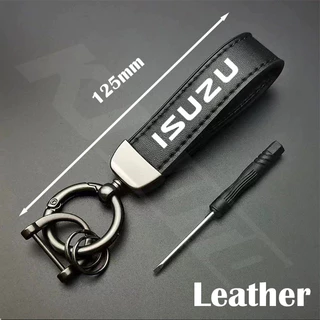 Isuzu รถหนังนิ่มหนังพวงกุญแจจี้ Key Chain ผู้ถือคาร์บอน Patter กุญแจรถ Trinket พวงกุญแจสําหรับ Isuzu D Max D-Max Mu-x Mu x Trf อุปกรณ์เสริม