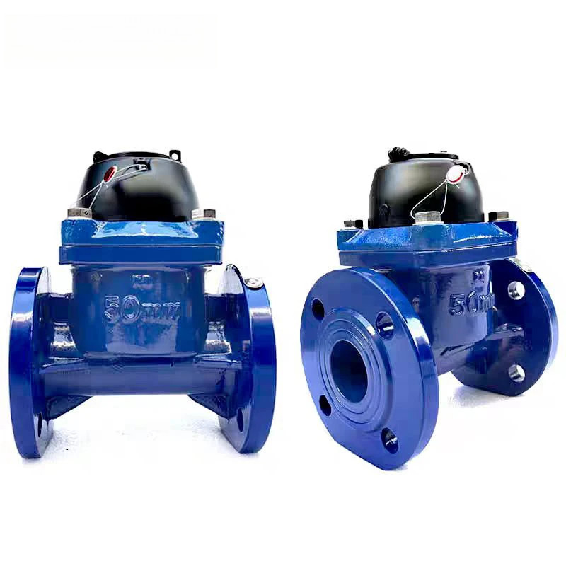 Removable Dry rotor Type  Flange DN80 DN100 detachable mechanical water flow meter woltman hot water