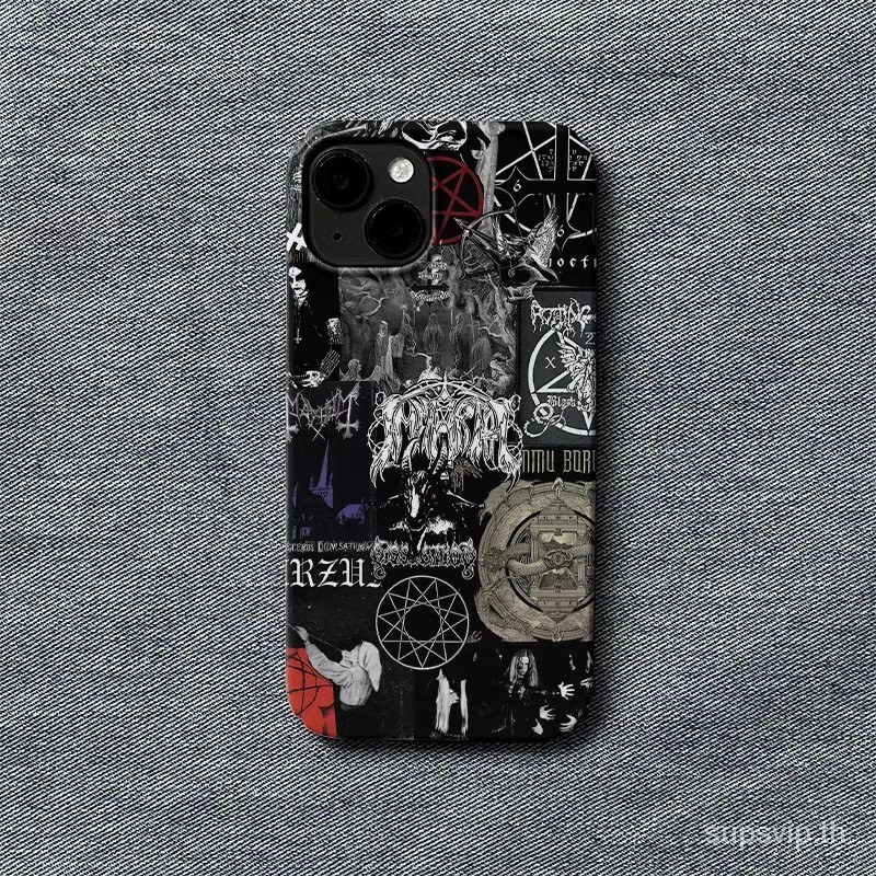 เคสโทรศัพท์สร้างสรรค์ลายแฟชั่นสีเข้มเคสกันกระแทกสำหรับ iPhone 13PROMAX 14PROMAX 13 14 15 16 PRO MAX 12 11 PROMAX 11pro XR XS 8PLUS