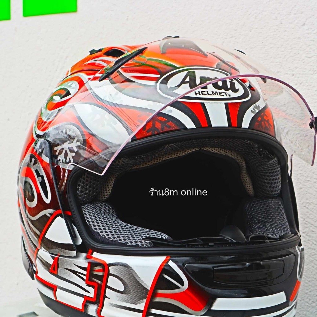 ร้านคนไทยรับประกันหมวกกันน็อค arai RX-7VRR5 งาน1:1 หมวกกันน็อค ลายไฟ หมวกกันน็อคขับบิ๊กไบค์ทำความเร็