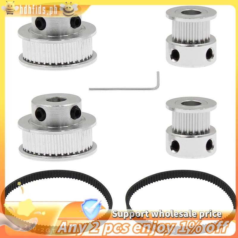 -2 ชุด GT2 Timing Belt Idler Pulley Aluminium Synchronous Wheel Kit สําหรับเครื่องพิมพ์ 3D CNC Mecha