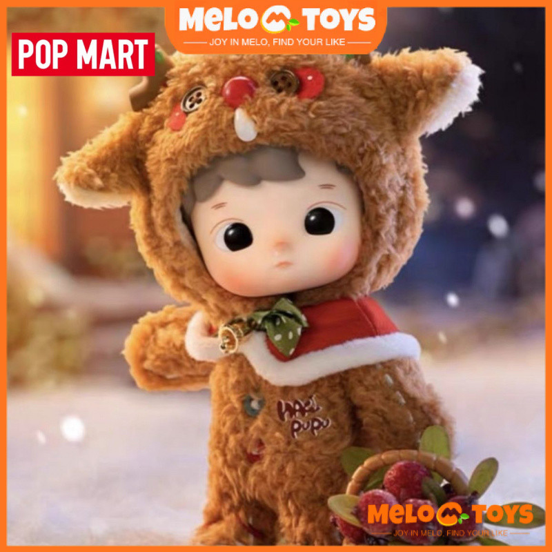 Popmart ของแท้ hacipupu Deer Gingerbread Man BJD Action FIGURE ตุ๊กตาเครื่องประดับวันเกิด Gift