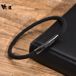 VNOX วีน็อกซ์ สร้อยข้อมือเชือกมิลานสําหรับผู้ชายผู้หญิง,สร้อยข้อมือคู่เรียบง่ายสแตนเลส,ของขวัญเครื่องประดับวันวาเลนไทน์