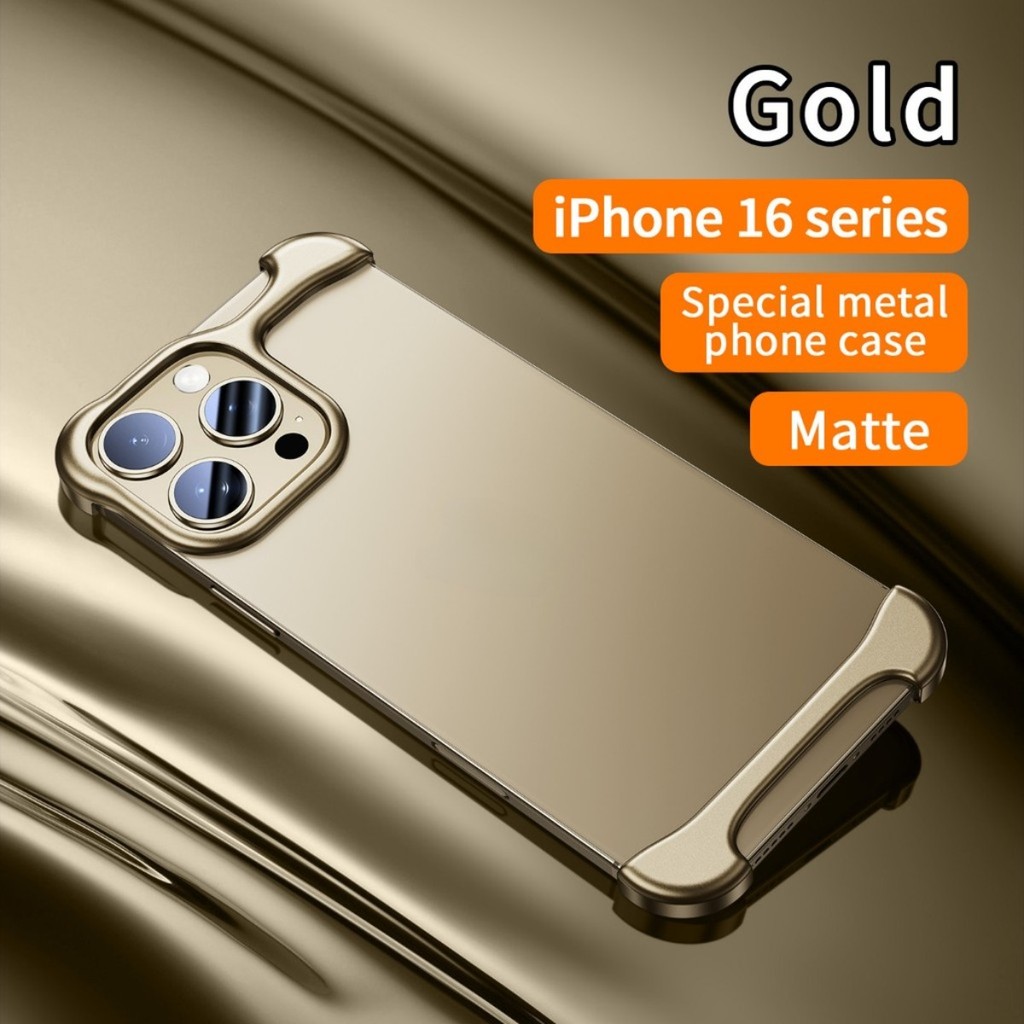 Hoce สําหรับ iPhone 15 16 Pro Max Highlights เคสโทรศัพท์โลหะ Frameless ฝาครอบอลูมิเนียม