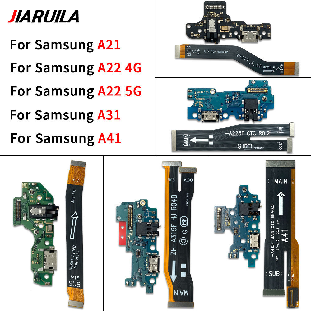 สําหรับ Samsung A21 A22 4G/5G A31 A41 USB แพรตูดชาร์จ Charge Board + อะไหล่สายแพรต่อชาร์จบอร์ด LCD