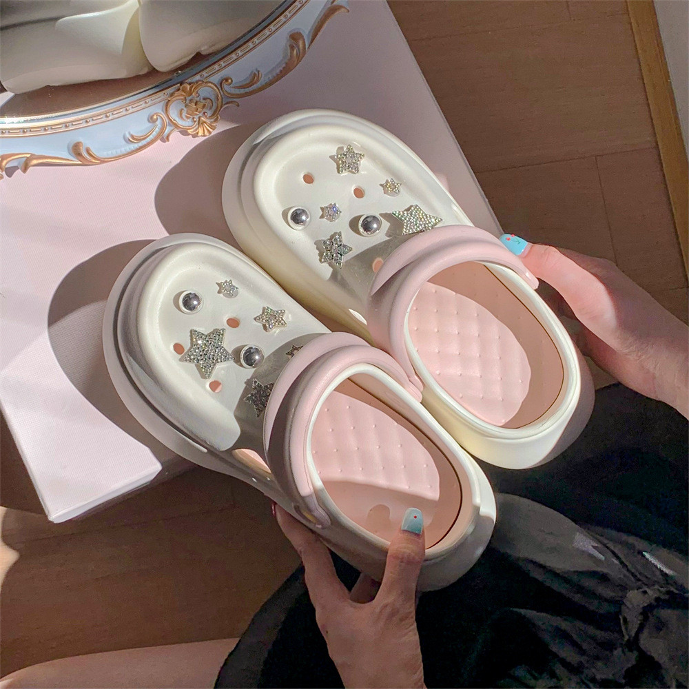 XIXITIAO รองเท้าแตะพื้นหนารองเท้าแตะเฉพาะนักเรียนสุภาพสตรีฤดูร้อนรองเท้าแตะกลางแจ้ง