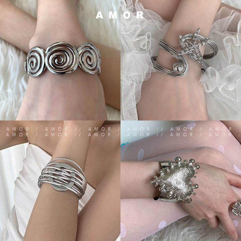 สร้อยข้อมือเงินสไตล์เกาหลี ดีไซน์เฉพาะย้อนยุค หรูหราและเบาๆ