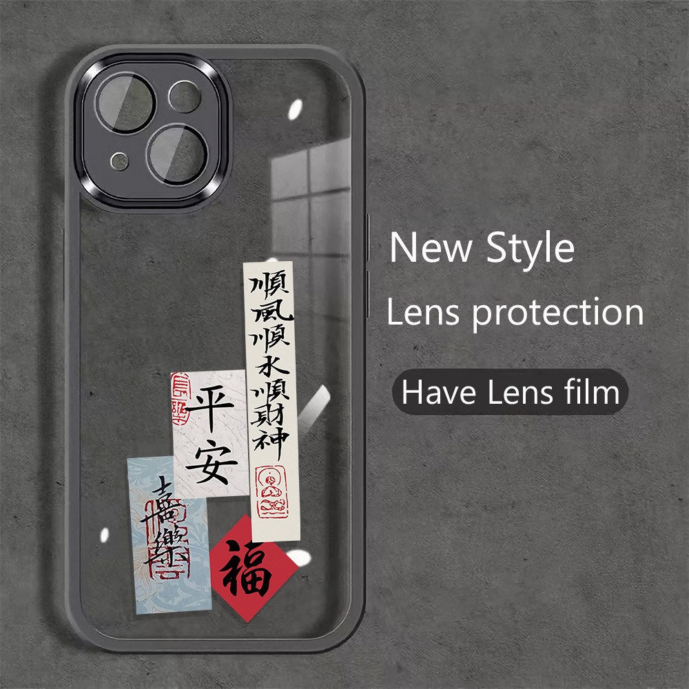 Blessing word สําหรับ Oppo Reno12F 12pro 12 Reno13 13pro 13F ปลอก Ultra Thin Clear Soft เคสโทรศัพท์พ