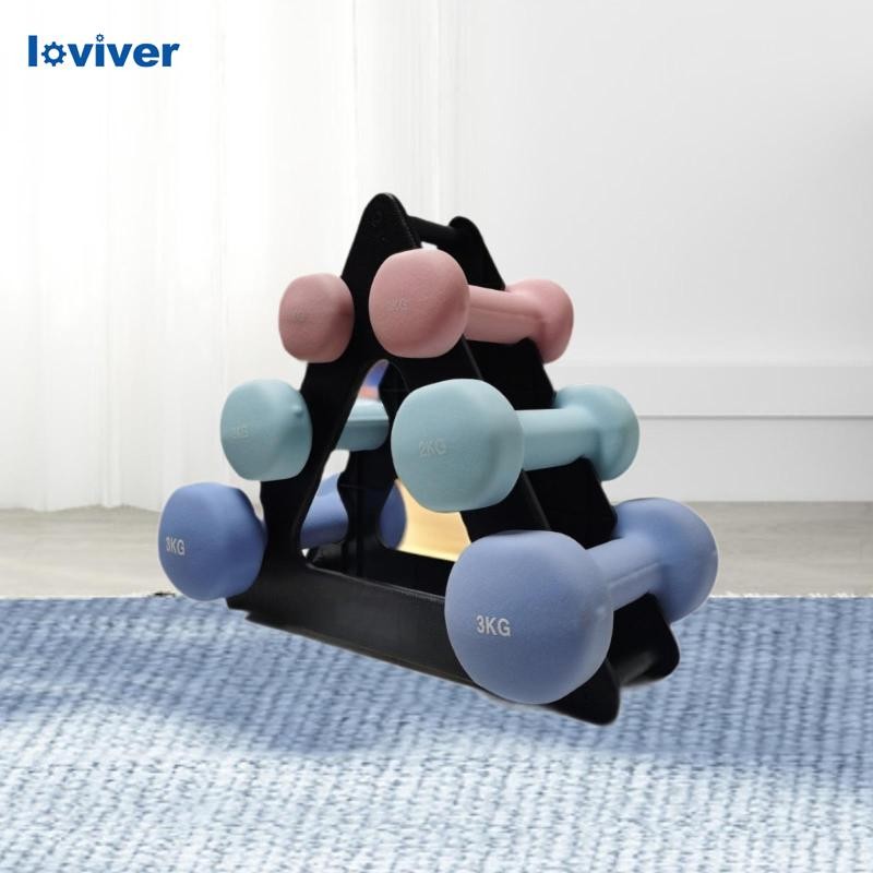 [Loewever] ชั้นวางดัมเบล 3 ชั้น สำหรับเก็บน้ำหนัก ใช้ในการออกกำลังกายและฝึกฝนฟิตเนส - รูปที่ 2