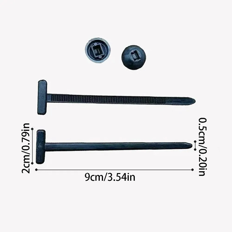 BW Tool 50/100 ชิ้นไนลอน Universal Cable Tie Buckle, สวมใส่ทนทาน Self-locking Zip Ties, น้ําหนักเบาปรับสายพลาสติกแบบพกพา - รูปที่ 7