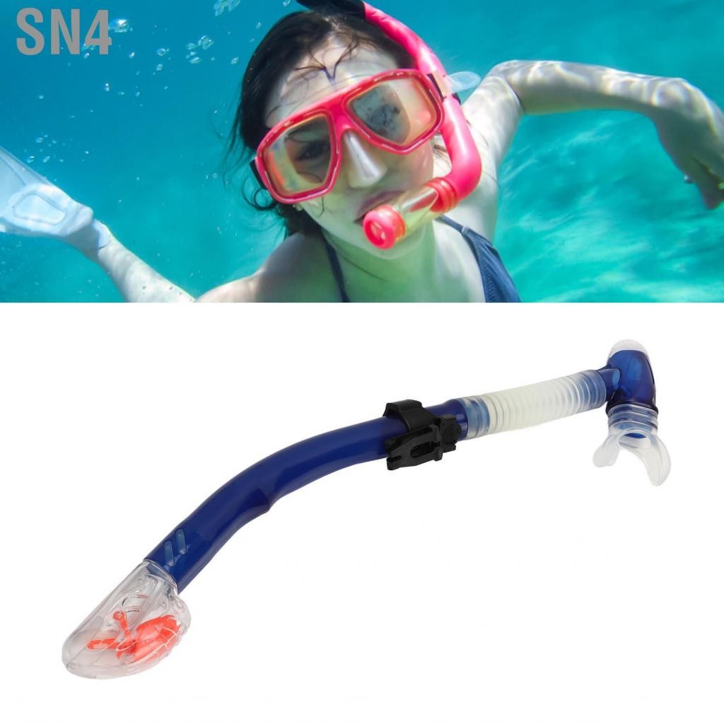 SN4 Dry Swim Snorkel Tube Easy Breath Comfort Pvc Silicone ปิดผนึกการดำน้ำน้ำหนักเบาสำหรับน้ำเปิดโล่
