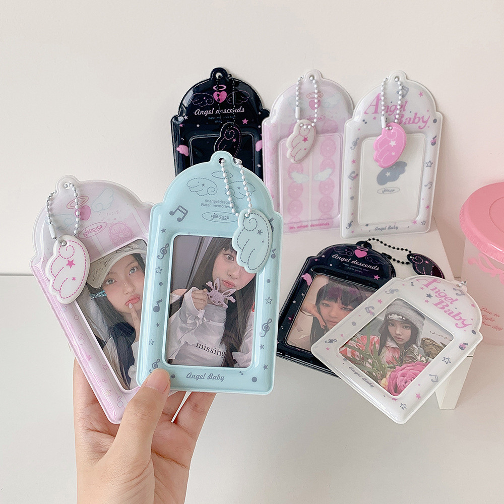 เวอร์ชั่นเกาหลีของจี้ห้อยดาวสามนิ้วของนักเรียนแขนบัตรจี้ปีกเล็ก ๆ น่ารักสาว