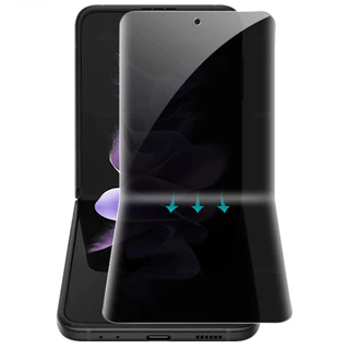 สําหรับ Samsung Galaxy Z Flip 8 7 6 5 7FE 5G ความเป็นส่วนตัวกระจกนิรภัย Anti-Spy ภายนอกด้านใน Soft Hydrogel ฟิล์มสําหรับ Flip6 Flip7 FE Filp ZFlip7 Flip5 Flip8 ป้องกันหน้าจอ
