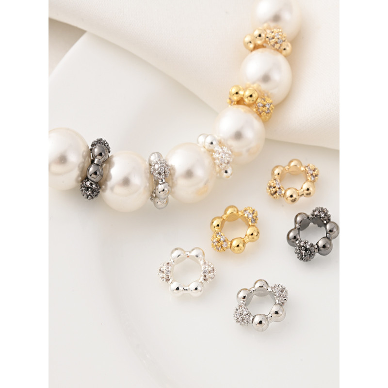 Spacer ลูกปัดรอบ Garland diy แหวนวิ่ง
