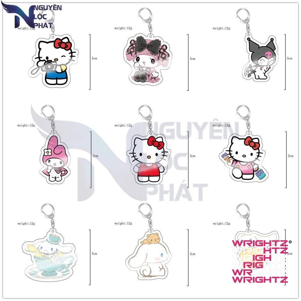 Sanrio Kuromi Kitty จี้น่ารักรูปพวงกุญแจพวงกุญแจรุ่นของขวัญคอสเพลย์ nlp WrightZ