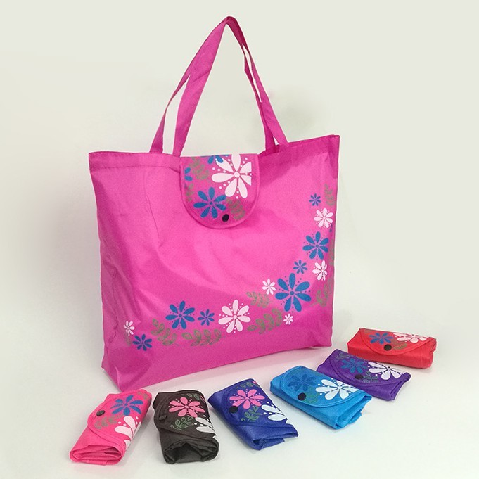 FF พร้อมส่ง💕ถุงเก็บของ ถุงผ้าพับได้ สตรีที่พับเก็บได้รีไซเคิล Q246