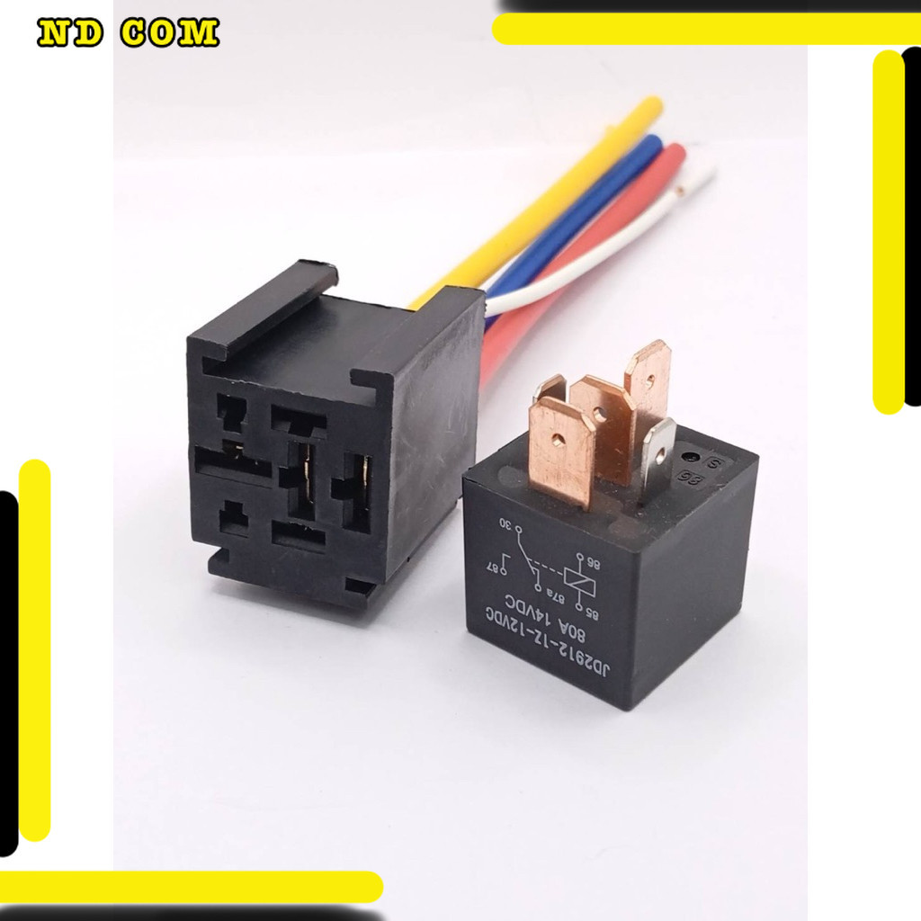 สุดคุ้ม! รีเลย์รถยนต์ 80a 12v 24v รีเลย์ ซอกเก็ตขาเสียบ รีเลย์ทนกระแสสูง80a