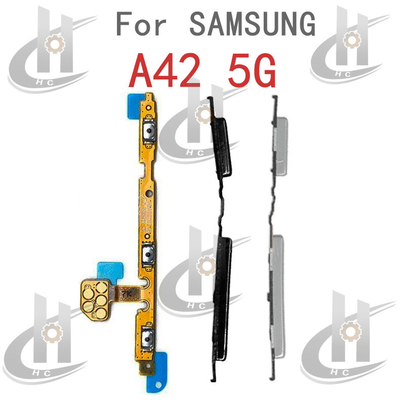 สําหรับ Samsung Galaxy A42 5G ปริมาณด้านข้างปุ่ม Flex Cable Keys ปุ่มปิดระดับเสียงขึ้นลงปุ่มด้านข้างเปลี่ยน Part M1910F4G M1910F4S M1910F4E