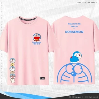 เสื้อยืดโดราเอมอน แขนสั้น ทรงหลวม ไซส์หลากหลาย S-XXL สำหรับผู้ชายและผู้หญิง