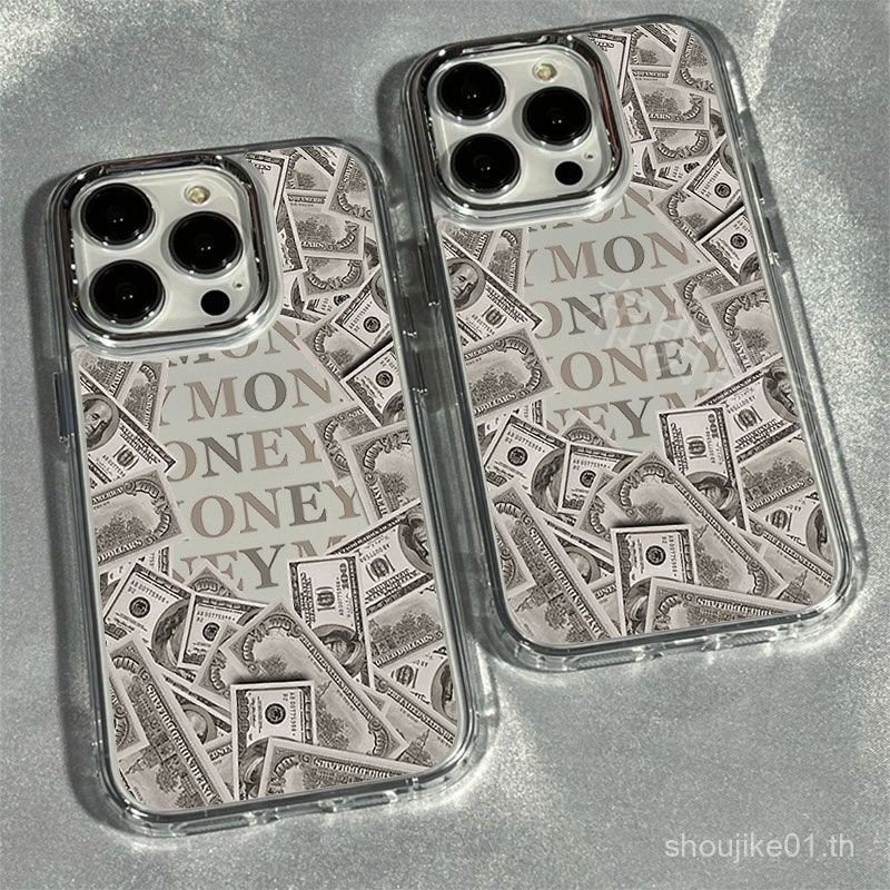 ล้อมรอบด้วย US Dollars กรอบโลหะเคสโทรศัพท์สําหรับ iphone 11 15 14 12 13 16 15PRO 13PRO 15PROMAX 14PR
