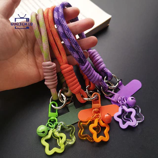 ลายพรางสี โดปามีน โทรศัพท์มินิมอลป้องกันการสูญหายสายรัดข้อมือเชือกแขวนพวงกุญแจแข็งแรงและทนทาน Anti-Lost