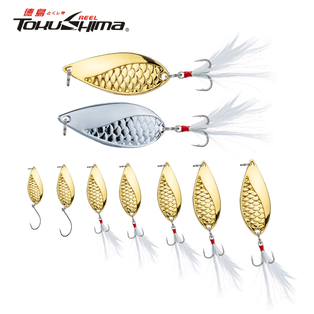 ช้อนเหยื่อน้ำหนัก sinking ทำจากโลหะ แบบ swimbait เหมาะสำหรับตกปลาเทราท์และเบส