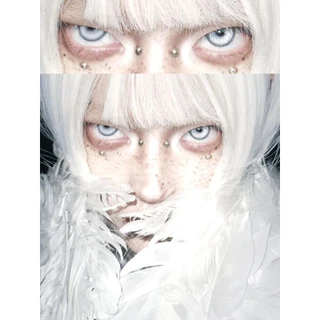 เกรด 0~-8.00KSSEYE คอนแทคเลนส์คอสเพลย์ฮาโลวีน White eye Makeup 14.5MM Kuro Mime Softlens คอนแทคเลนส์สี 1 ปีใช้