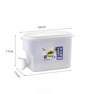 COD กาต้มน้ำเย็น เหยือกเครื่องดื่ม คูลเลอร์มีก๊อก 3.5L สําหรับตู้เย็น วัสดุพรีเมียม