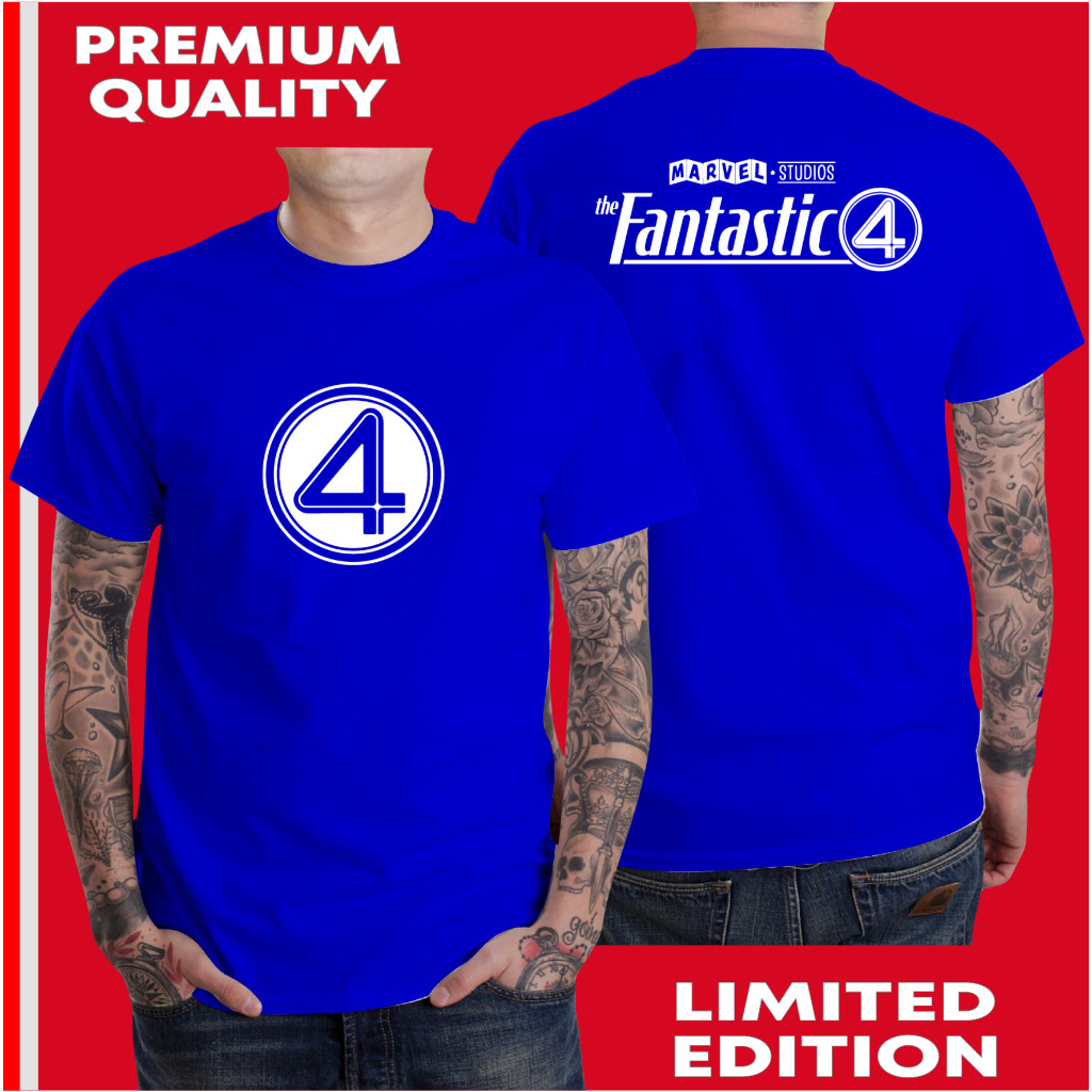 Kaos The Fantastic 4 Four First Step 2025 เสื้อยืดแฟชั่น Casual Unisex ผู้ใหญ่เด็กแขนสั้นเสื้อยืด Ba
