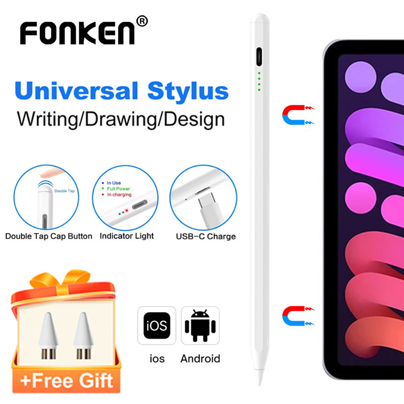 Fonken Universal Active Capacitive ปากกาหน้าจอสัมผัสปากกา Stylus ดินสอสําหรับ Android iOS โทรศัพท์แท