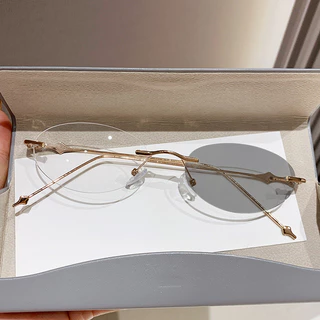 แว่นสายตาสั้น แว่นทึบแสงอัจฉริยะ (-75 ถึง -375) สำหรับชายและหญิง ออกแบบแบบไร้กรอบแฟชั่น