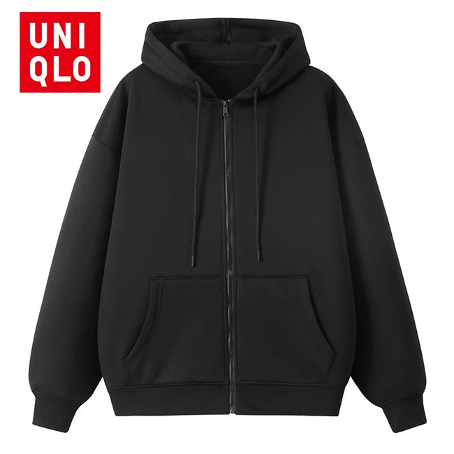 Uni.qlo[S-3XL] เสื้อแจ็กเก็ตกันหนาว เสื้อคาร์ดิแกน มีฮู้ด ทรงหลวม คุณภาพสูง สําหรับผู้ชาย และผู้หญิง