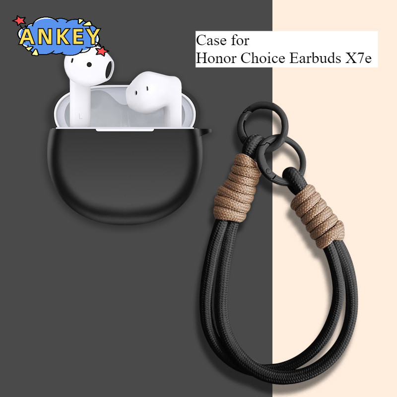 for Honor Choice Earbuds X7e Protective Case Nylon Lanyard Soft Cover Shells Washable Housing Anti D