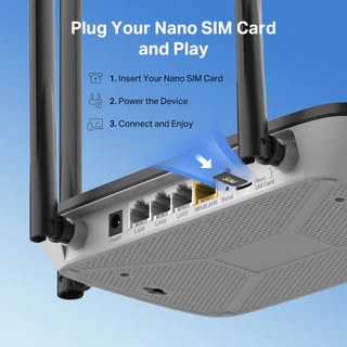 Mercusys MB115-4G Wireless N Single Band 4G 300Mbps LTE Router เราเตอร์ซิมการ์ด 4G
