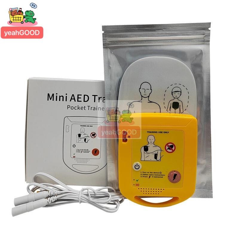 1 ชุด Mini AED Trainer XTF-D009 อุปกรณ์การสอนการฝึกอบรมสําหรับ Cardiopulmonary Resuscitation ภาษาเดี