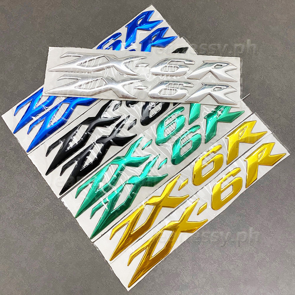 KAWASAKI 3D รถจักรยานยนต์สติกเกอร์ตกแต่ง Waterfroof รูปลอกสําหรับคาวาซากิ ZX-6RR