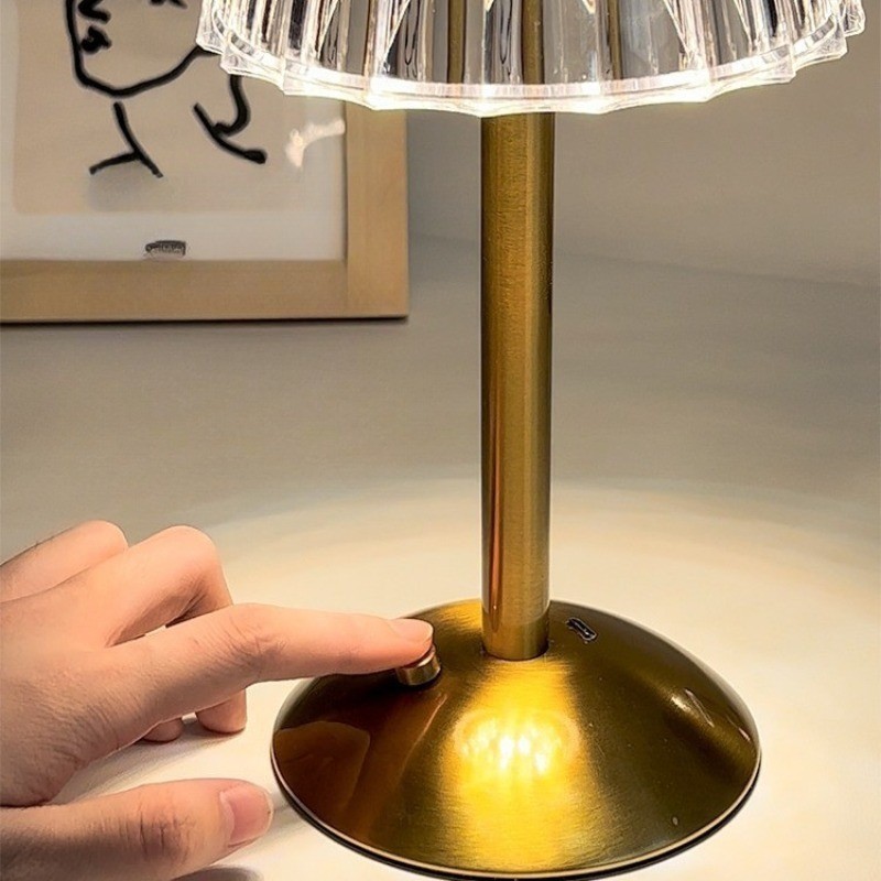 COD【โคมไฟตั้งโต๊ะปรับแสง3สี】คริสตัล+Type-C/เซ็นเซอร์สัมผัส [สไตล์ญี่ปุ่น+ประหยัดพลังงาน+ของขวัญ] - รูปที่ 5