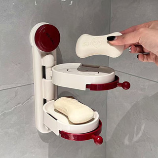 ชั้นใส่สบู่ ชั้นวางสบู่ ติดผนัง กล่องสบู่พลาสติก พร้อมถาดรอง…