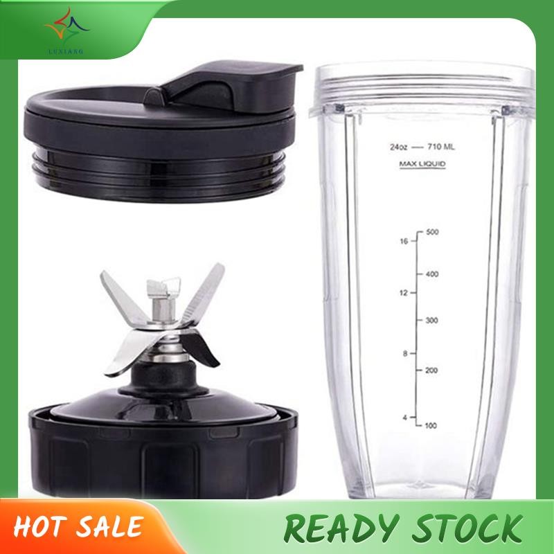 [luxiang.th] สําหรับชิ้นส่วนทดแทนเครื่องปั่นนินจา, 24Oz Cup 7 Fins Extractor Blade, สําหรับ Nutri Ni
