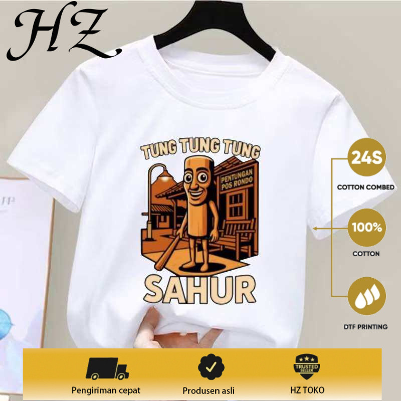 T-SHIRT pos rondo viral เสื้อเด็กสําหรับเด็กชายและเด็กหญิงแขนสั้น