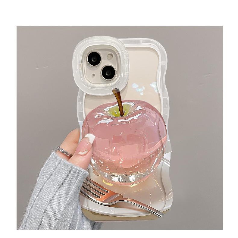 เหมาะสําหรับ IPhone 11, 15, 12, 13, 16, 17, 14 Pro Max 8Plus, 7Plus X XR, XS, Max 7, 8Plus SE case เคสโทรศัพท์ Crystal Apple พร้อมสร้อยข้อมือเคสโทรศัพท์สไตล์ใหม่เปิดม้านั่งป้องกัน Case i เคสป้องกัน Bracket กันกระแทก กันรอยขีดข่วน - รูปที่ 6