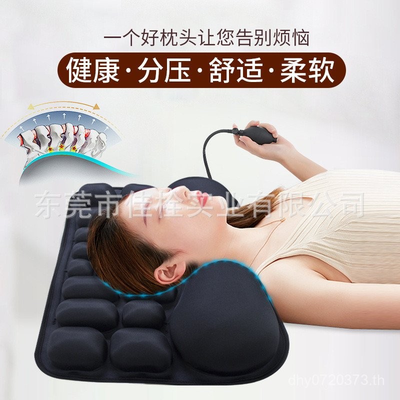 คู่-ใช้ถุงลมนิรภัยแบบพกพานวดjftหมอนฉุดกระดูกสันหลังส่วนคอหมอนเอวหมอนกลับคอความดันบรรเทาทุ่มเทซ่อมแซม