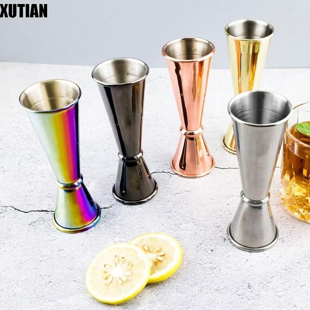 XUTIAN ดื่มวิญญาณวัด Jigger, 1oz / 2oz สแตนเลส Double Cocktail Jigger, Creative สไตล์ญี่ปุ่น Dual-si