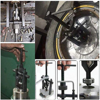 เหล็กดูดลูกปืน 2 ขา ตัวถอดลูกปืน ​ก้านแข็ง ถอดปรับได้ Two Claw Puller Rama with Screw Rod 2/4/6 inch