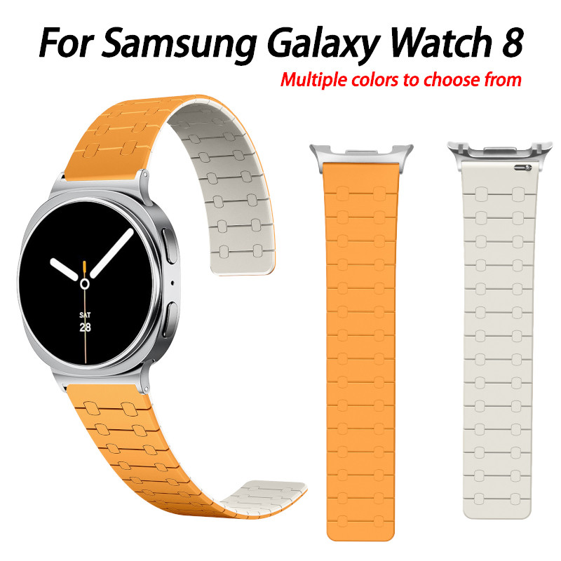 ใหม่แม่เหล็กสายรัดซิลิโคนสําหรับ Samsung Galaxy Watch 8 Classic 46 มม.นาฬิกาสมาร์ทเปลี่ยนสร้อยข้อมือ Correa Galaxy Watch 8 40 มม.44 มม.Samsung นาฬิกา Ultra 2025 47 มม.อุปกรณ์เสริม