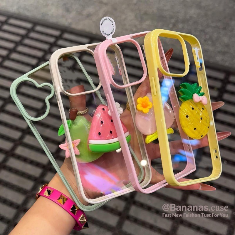 เข้ากันได้กับ iPhone 16 15 14 13 12 11 Pro Max X Xr Xs Max 7 8 Plus SE2020 เคสโทรศัพท์ 3D DIY ผลไม้สดฤดูร้อน Peaches คู่ปกหลัง