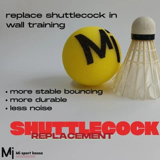 Mi Ball - Badminton Wall Training Latihan Dinding, ลูกขนไก่เทียม, Manmade Shutllecock, T ball